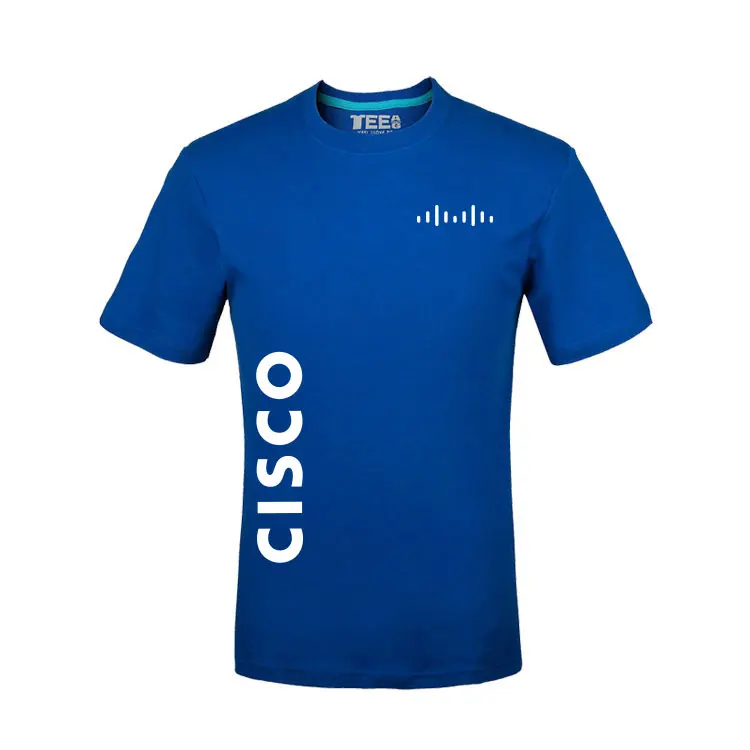 Для мужчин и женщин Новое поступление летняя футболка Cisco однотонные топы с