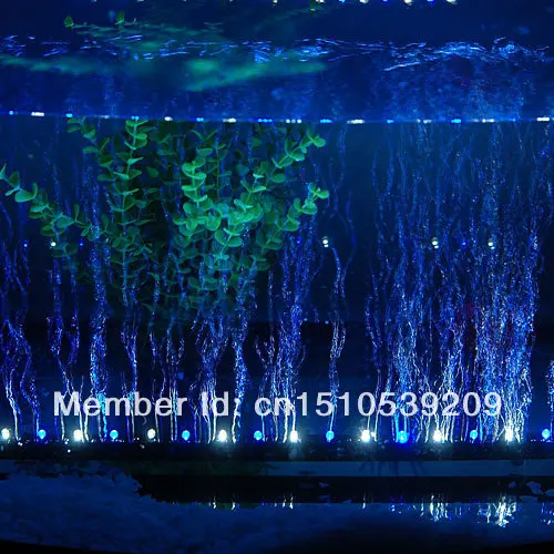 

NEW Aquarium Fish Tank BEAMING Underwater Submersible Air Bubble Safe LED Lights 47CM 4.5W