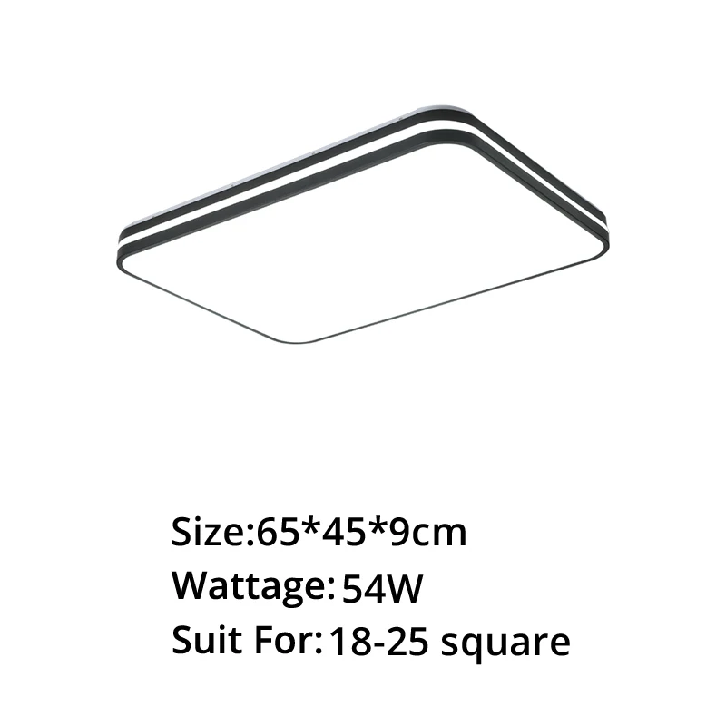 Modern LED ceiling lights Simple style home LED lamp Large art Creative lustre bedroom living room lamp AC90-260V - Цвет корпуса: 65x45x9cm 54w