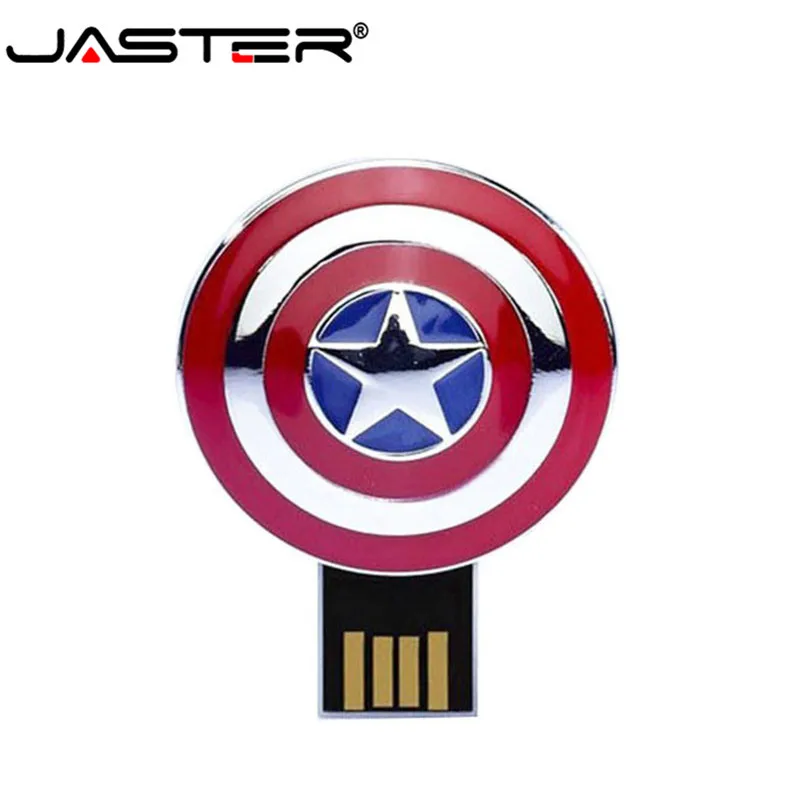 JASTER The Avengers металлический капитан Американский Халк USB флэш-накопитель Железный человек Флешка 32 ГБ 16 ГБ 8 ГБ 4 ГБ флэш-карта памяти приводы