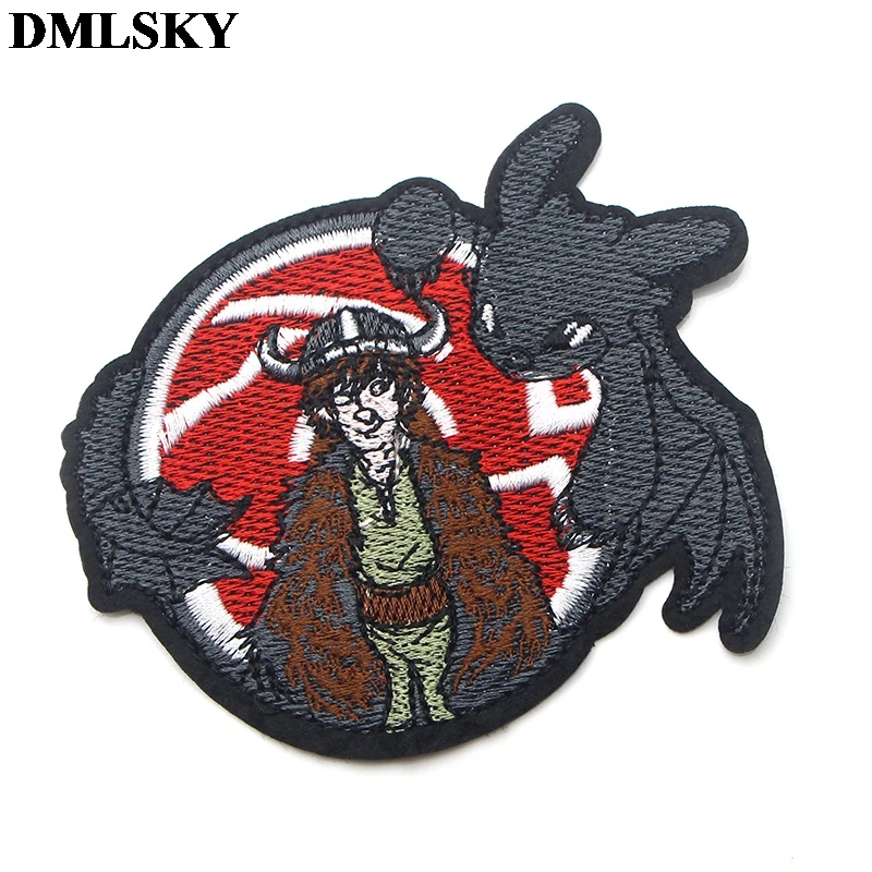 1 DMLSKY Как приручить дракона ночной яростью Беззубик железа на заплатках аппликация нашивки Значки для одежды рюкзак рубашка M3600 - Окраска металла: 1