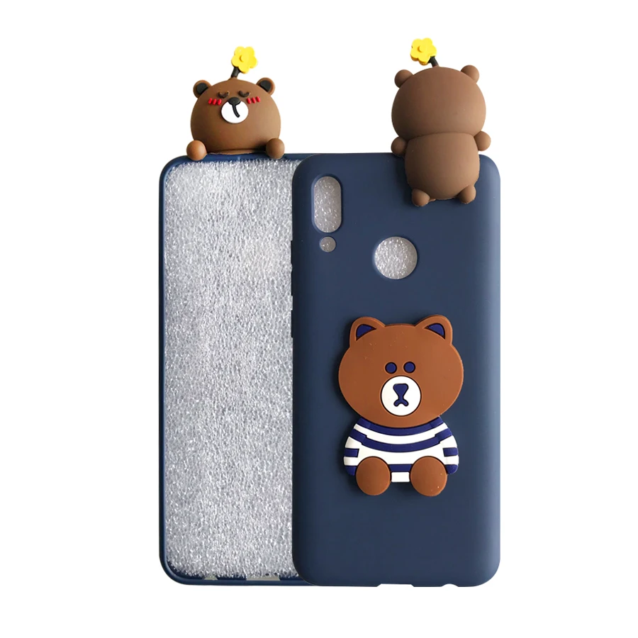 Xiao Mi A2 Lite case Soft Silicone cover For xiao redmi 6 6A Pro s2 Note 7 5 Plus 3D Unicorn Bear Panda Phone cases Coque |