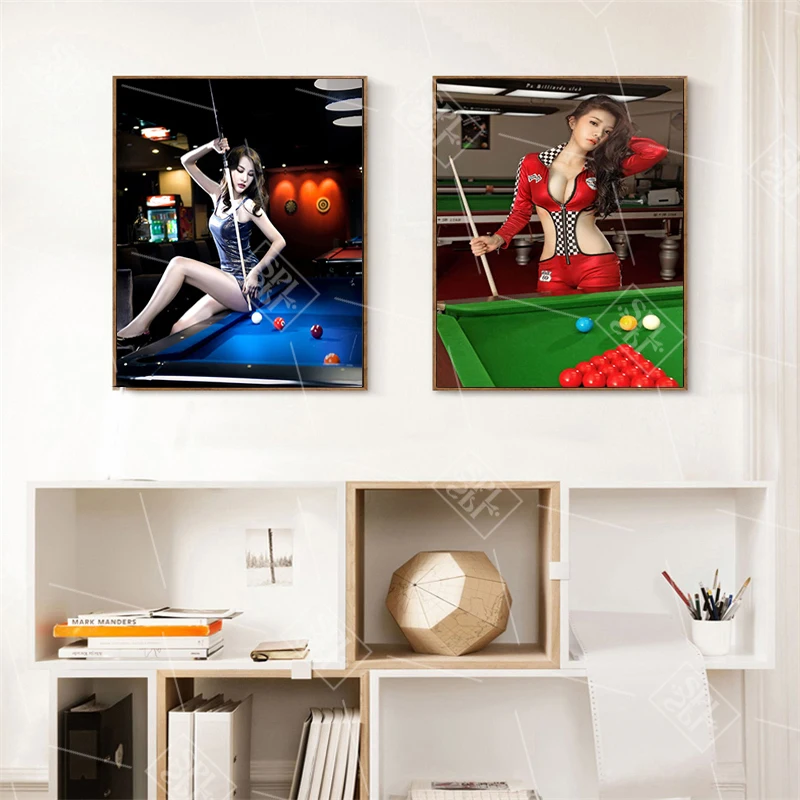 SPLSPL пикантные Бильярд девочек плакаты-портреты Современное украшение для дома