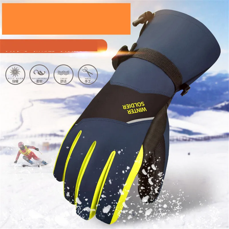 Ski Gloves Winter Hiking Men And Women Windproof Cold Waterproof Warm Outdoor Riding | Спорт и развлечения