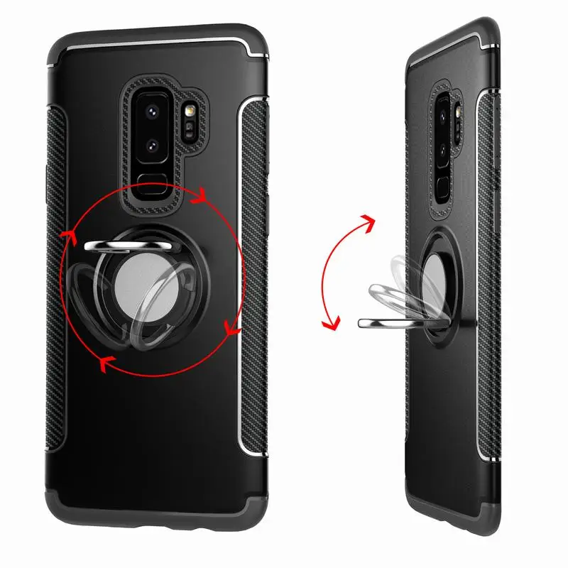 Funda S9 Plus Case For samsung galaxy s9 car holder case 360 with ring cover plus shockproof coque |