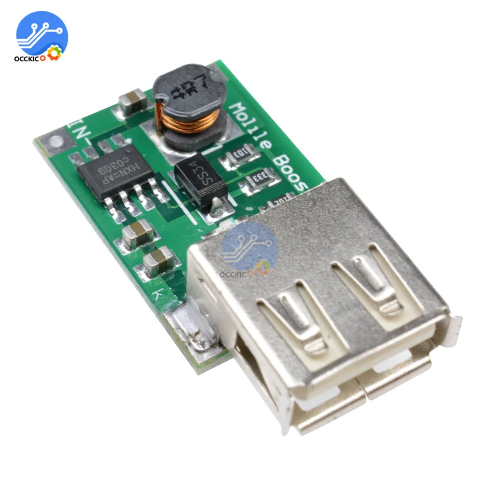USB литиевая батарея зарядное устройство плата DC-DC от 2 до 5 В 1200ма Повышающий