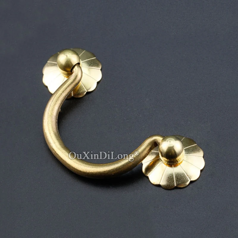 Ретро Винтаж 10 шт латунный Шкаф Тянет Ручки ручки для комода или шкафа с ящиками