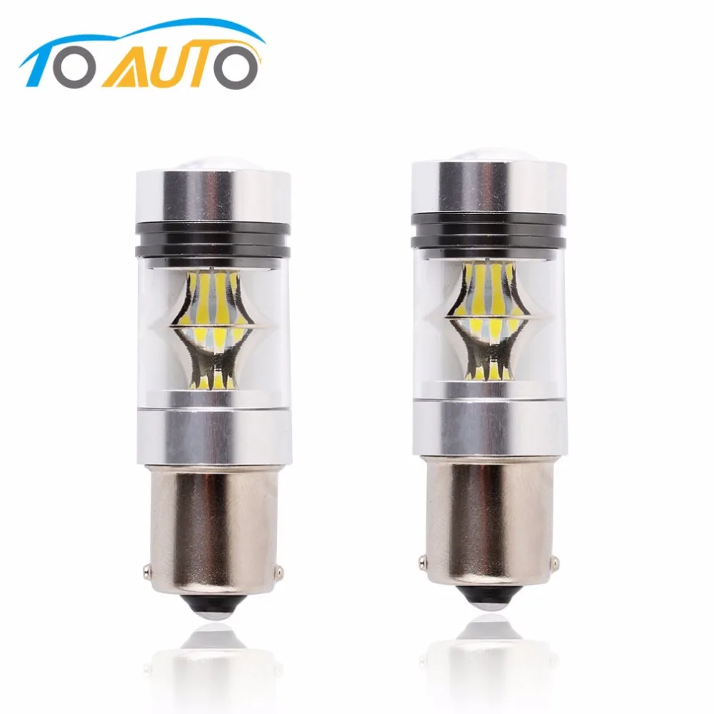 Светодиодный фонарь BA15S P21W R5W 1200LM 2 шт. противотуманный задний ДХО дневные ходовые
