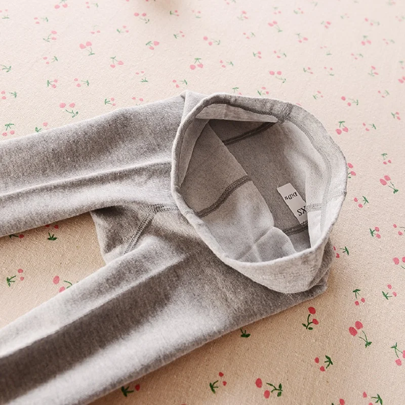 Однотонные хлопковые леггинсы для девочек детские колготки 3 4 5 6 7 8 9 10 11 12 лет