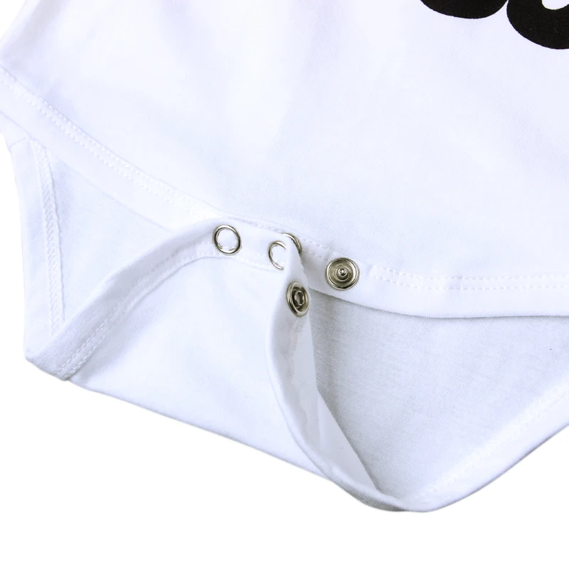 2017 Newborn Infant Baby Boys Girls Bodysuit Short Sleeve Letter Boss Jumpsuit Outfits Clothes 4-24M DS40 |