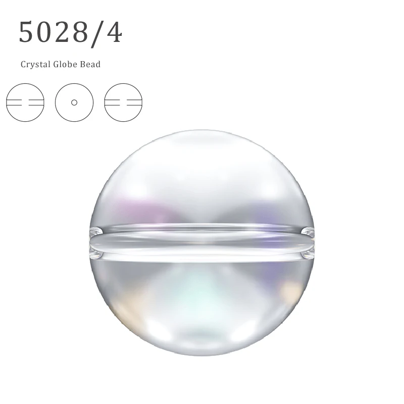 (1 шт.) бусины из 100% оригинальных кристаллов Swarovski 5028/4 австрийские в форме шара со