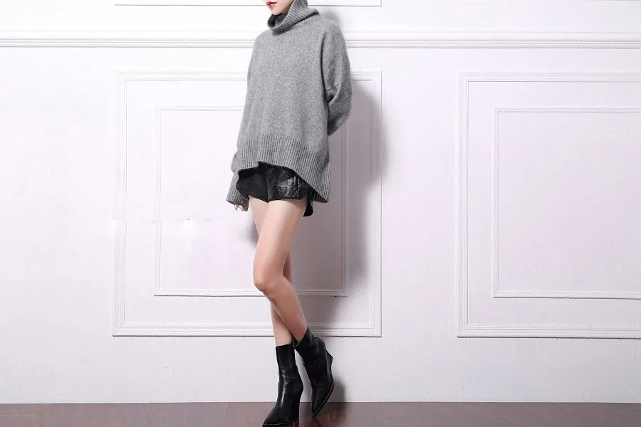 100% Genuine mink cashmere sweater women's sweaters pullovers basic coat | Женская одежда