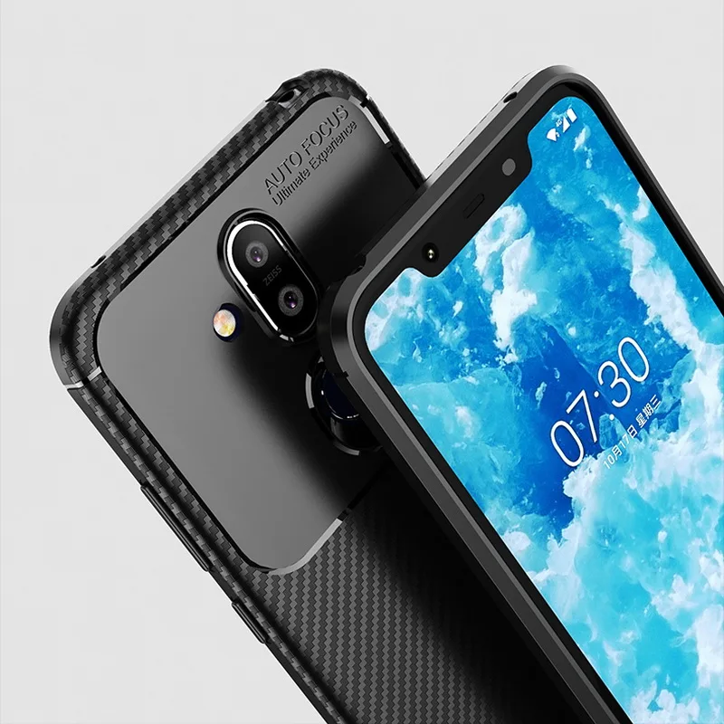NOWAL в ретро-стиле из углеродного волокна Мягкий силиконовый чехол для Nokia X7 X6 X5 X3 2 1