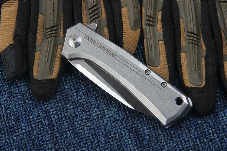 Складной нож Lange D2 ZT0808 Карманный Походный клинок С флиппером и шарикоподшипником