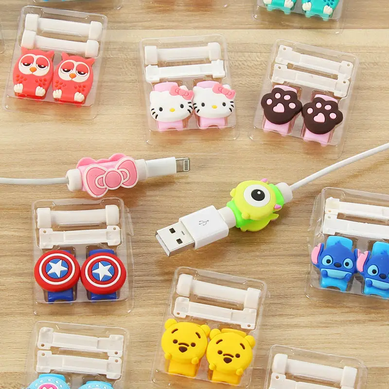 1 мультяшный 8-контактный протектор кабеля USB-кабеля намотка чехол для IPhone 5 s SE 6 6s