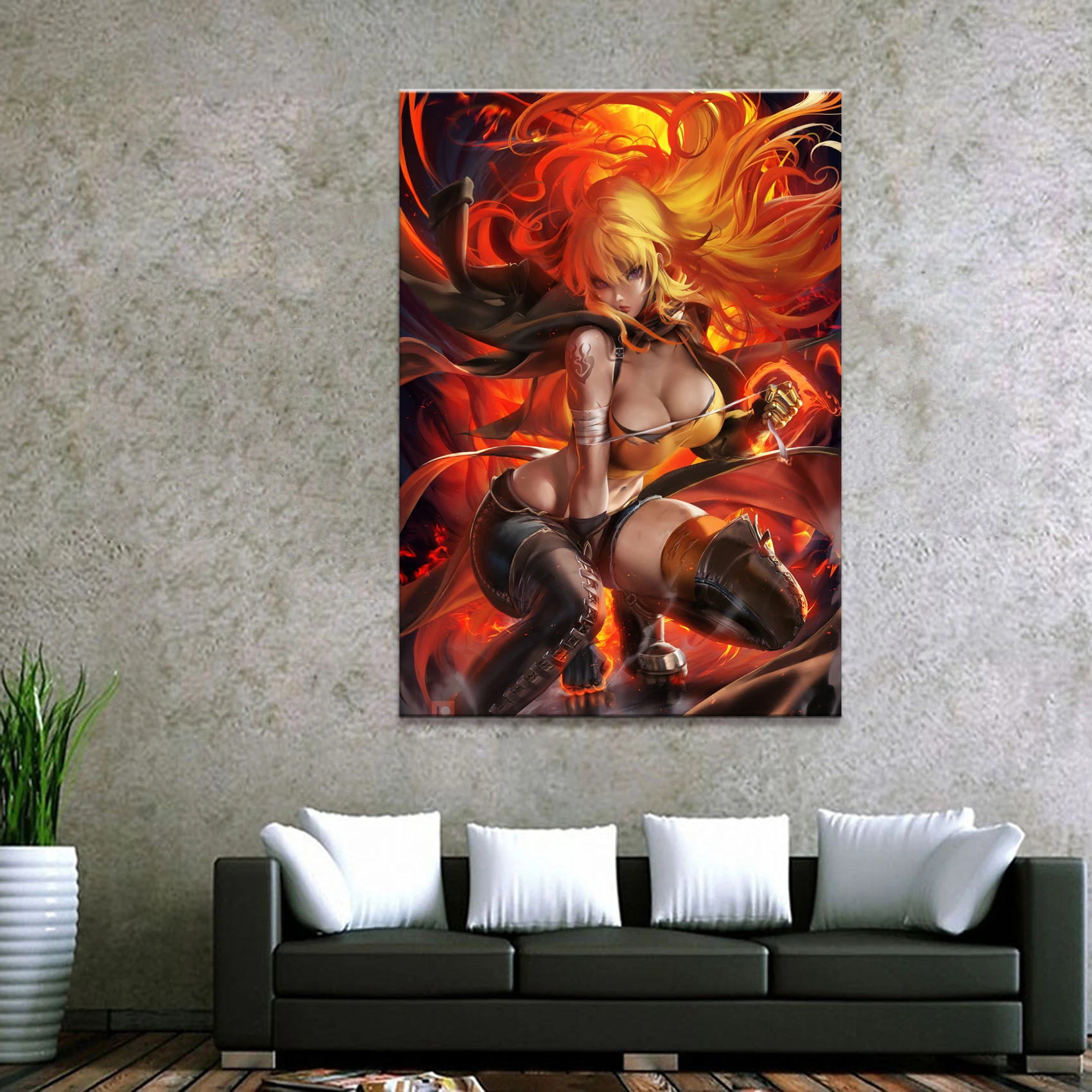 Домашний декор холст 1 шт. Сексуальная Аниме RWBY художественные плакаты и принты живопись картины для украшения стены спальни