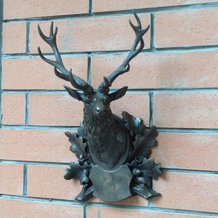 Бронзовая статуя оленя медная Анима подвесное украшение Настенный декор подарок
