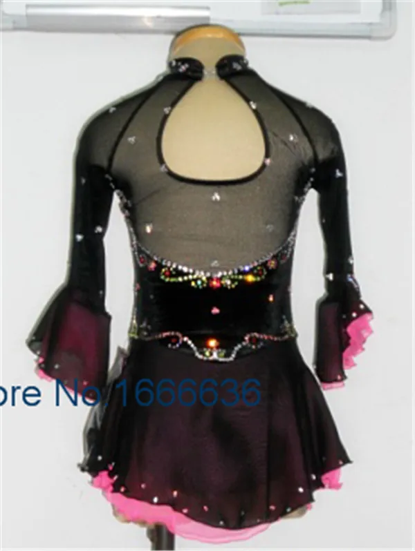 

2016 Custom Ice Skating Dresses For Girls New Brand Vogue Figure Skating Competition Dress For Girls DR3030