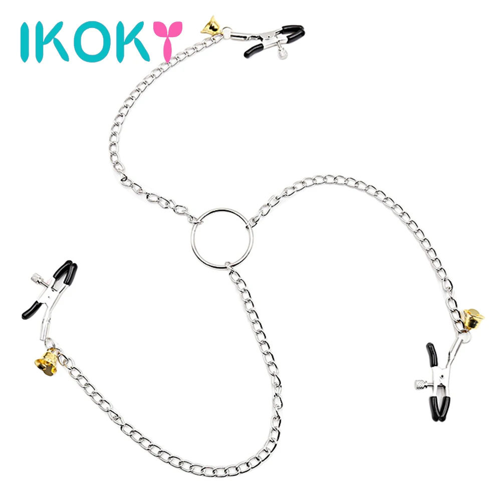 IKOKY секс игрушки из нержавеющей стали для пар эротические зажимы сосков