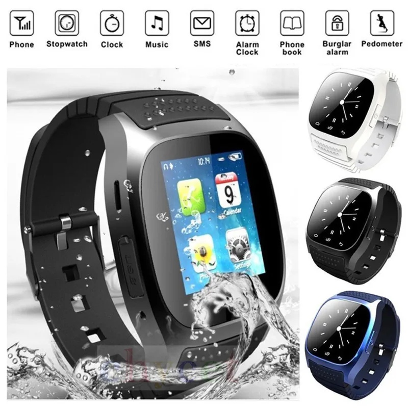 Роскошные Модные Смарт-часы M26 Android с шагомером Bluetooth спортивные циферблатом SMS