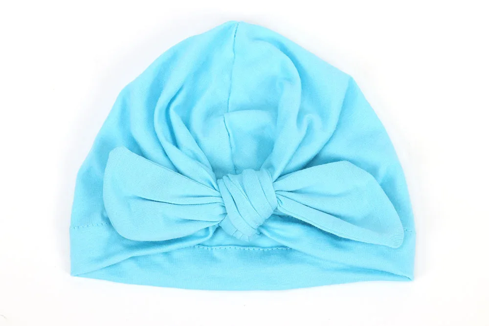 Fashion baby hat Solid Turban a headscarf for girl Elastic caps Girls 8 style cap Bow tie Infant Accessories | Детская одежда и