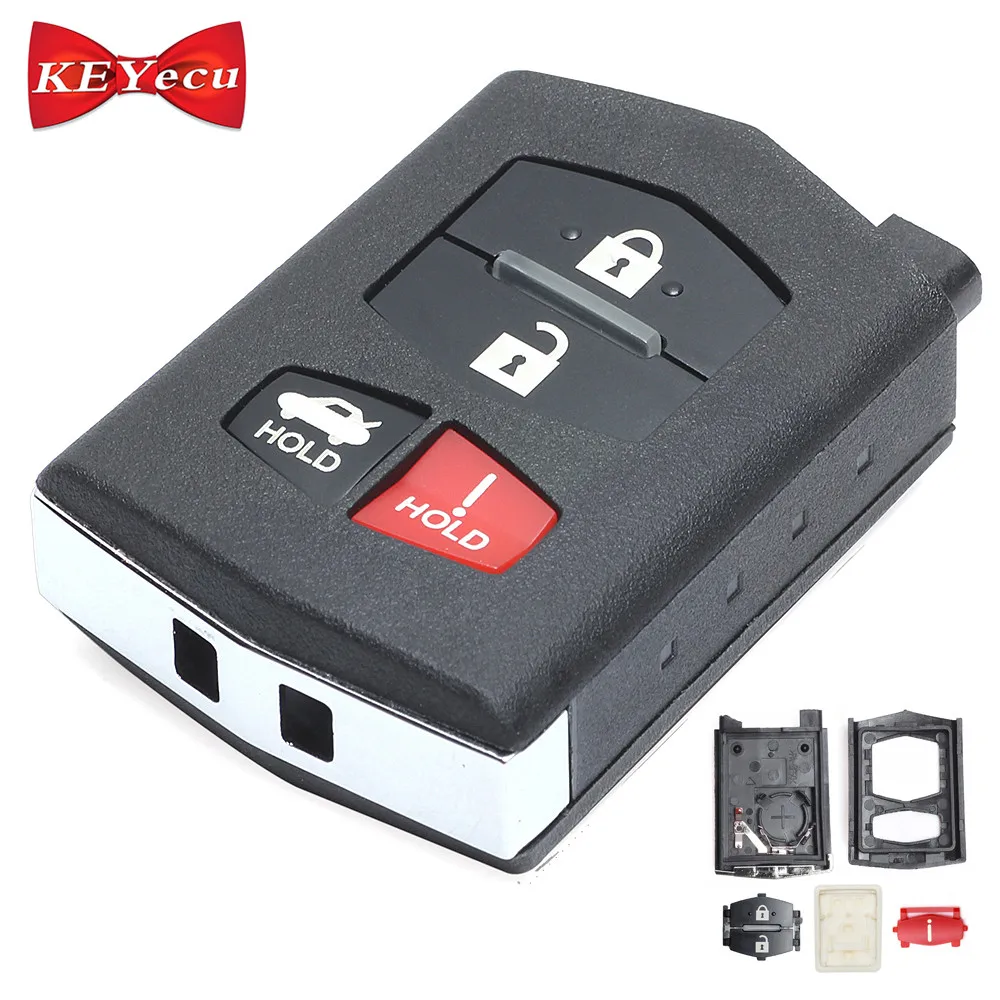 KEYECU замена оболочки дистанционного ключа чехол Fob 4 кнопки для Mazda 3 5 6 RX8 CX7 CX9|button