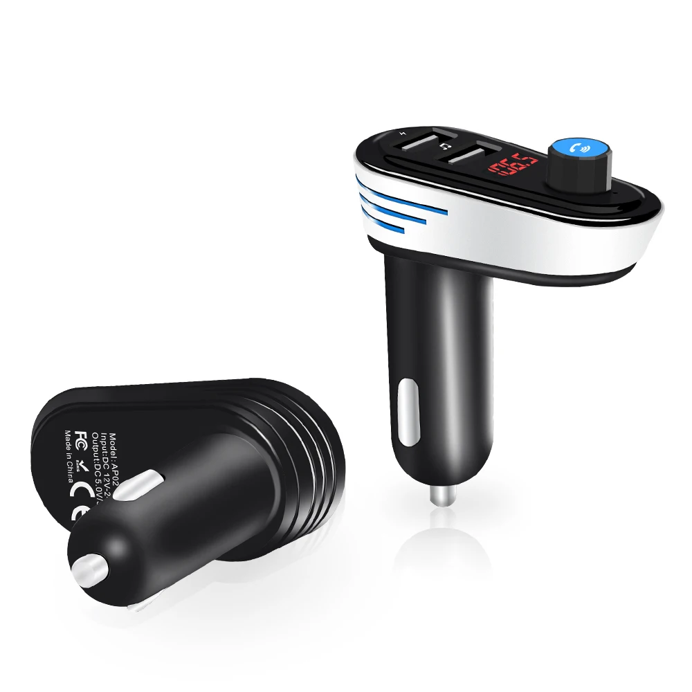 FDOMAIN Bluetooth Car Kit FM Transmitter Handsfree Dual USB LCD Display Charger MP3 Microphone Smart | Автомобили и мотоциклы