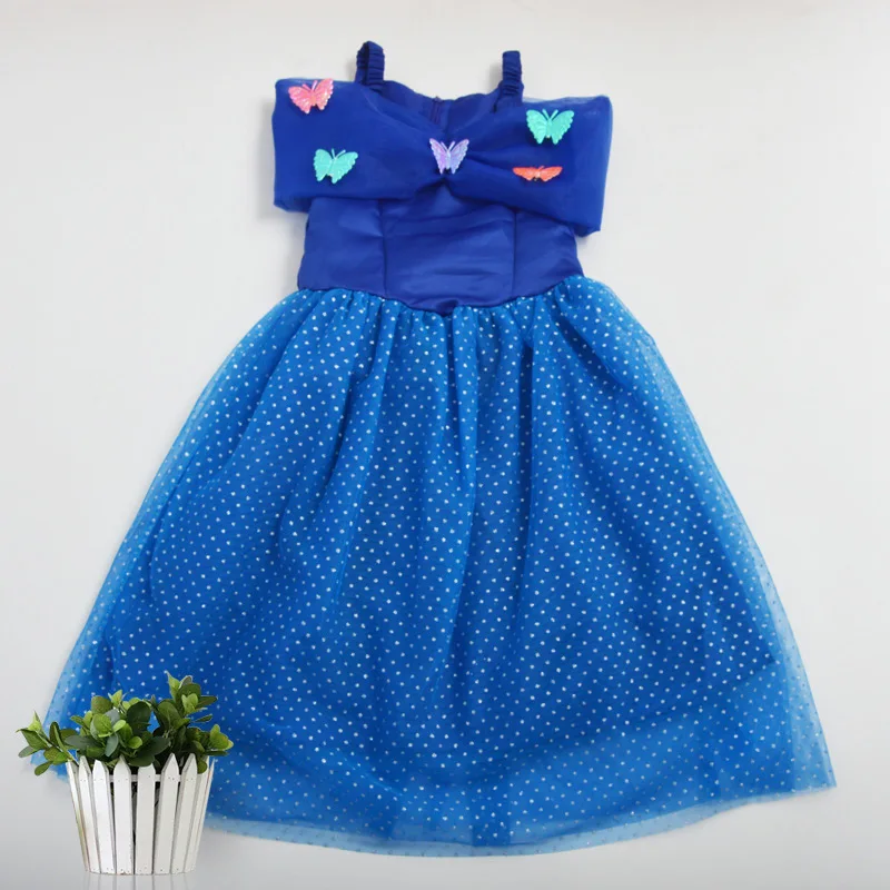 Girl's Solid Color Strapless Sleeveless Casual Fashion Gift Dresses Princess Sweet Style Little Girls Yarn | Детская одежда и