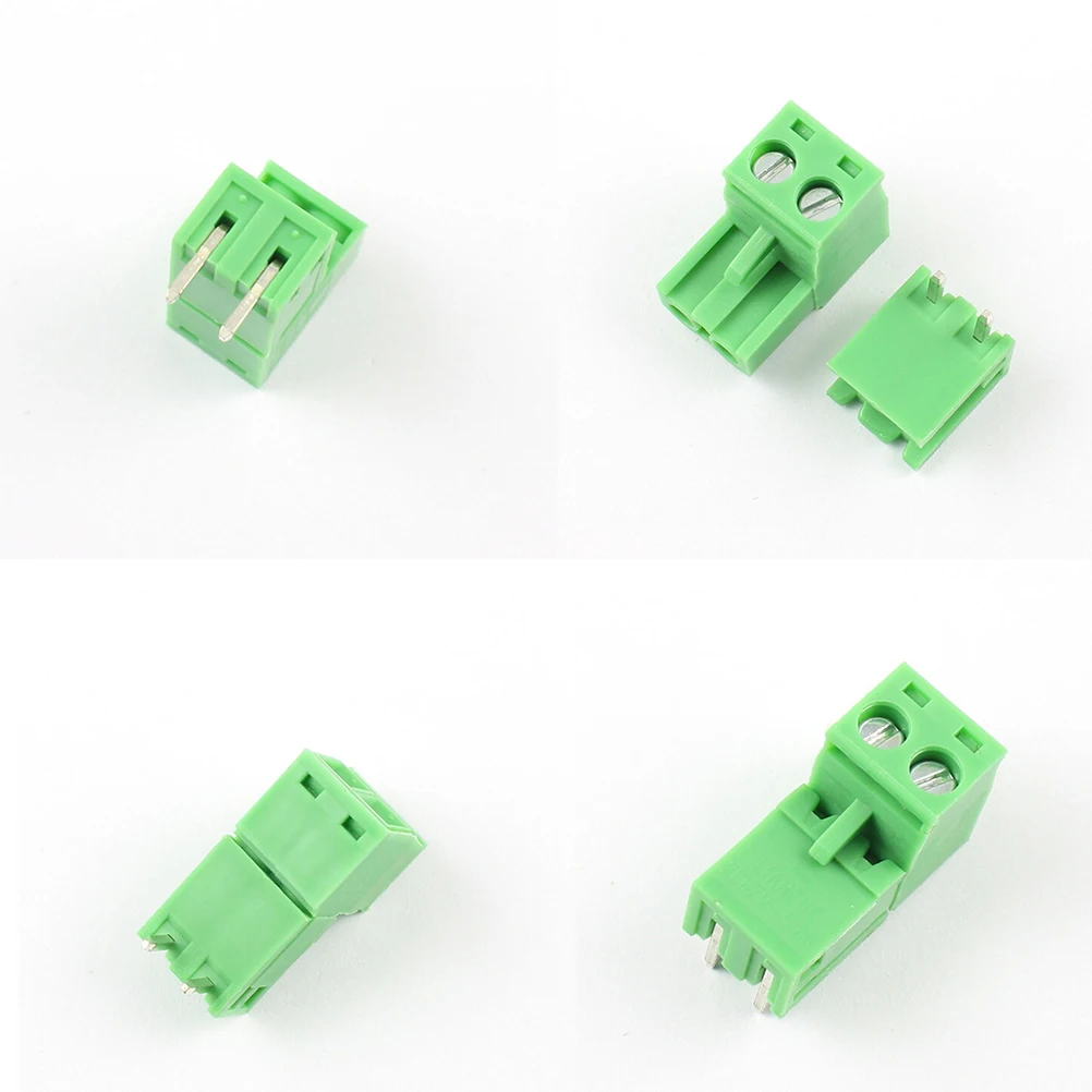 10 PCS 2pin Right Angle Terminal Plug Type 300V 8A 3.81mm Pitch Connector Pcb Screw Block | Обустройство дома