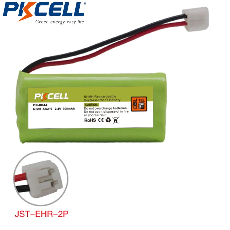 1X PKCELL ni mh аккумуляторная батарея для телефона AAA * 2 600 мАч 4 В Vtech CPH 4515D JST HER 2P|battery