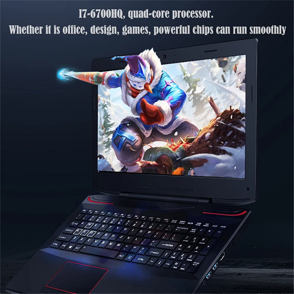 Intel i7 6700HQ игровой ноутбук 15 6 дюймов 4G видеокарта 8G ram 256G SSD 1 ТБ HDD выделенная карта