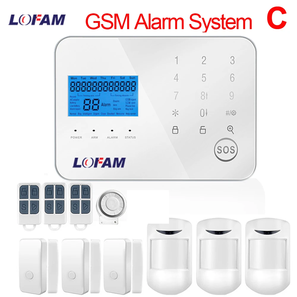 Система охранной сигнализации LOFAM GSM PSTN с датчиком|kit kits|kit gsmkit alarme |