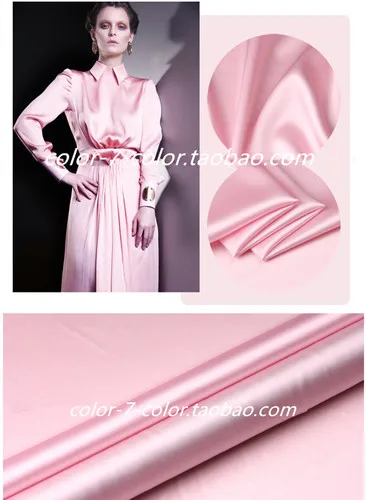Light Pink 1 метр высококачественное эластичное моделирование шелковое атласное свадебное платье ткань высококачественное украшение Роскошная ткань украшение - Цвет: Light Pink