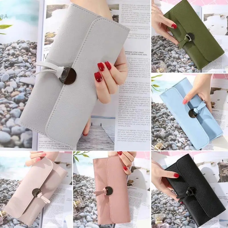 Модные женские кошельки клатчи из искусственной кожи длинный держатель для карт