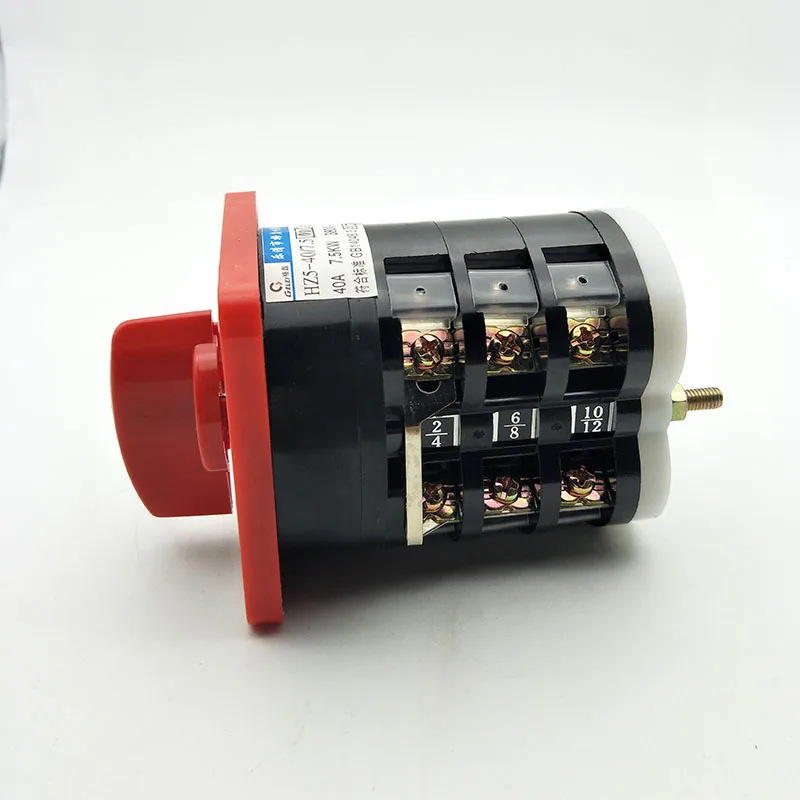 HZ5D-40/7 5 AC380V 40A 7.5KW 3-фазный универсальный переключатель 1-0-2 3-позиционный 12-дюймовый