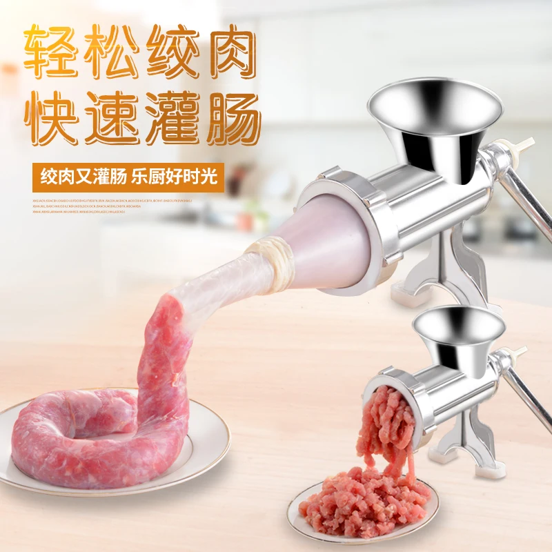 

Stainless Steel Portable Multi Manual Meat Grinder Mini Sausage Filling Maker Machine Blenders Kitchen Aids