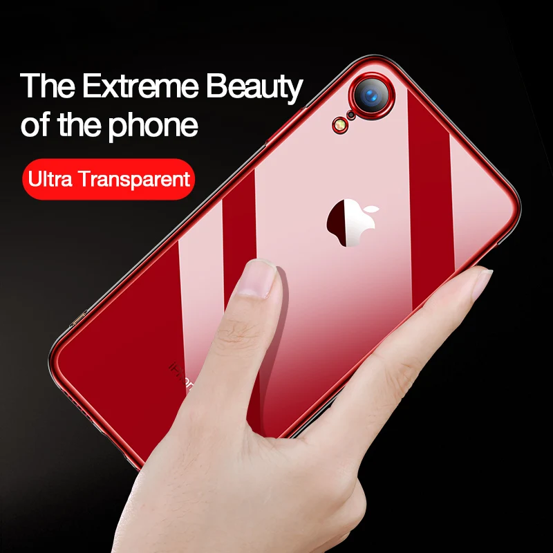 Новейший CAFELE чехол с покрытием для iPhone Xr Xs Max 7 8 plus, мягкий ТПУ ультратонкий смешанный силиконовый прозрачный блестящий чехол для iPhone 7