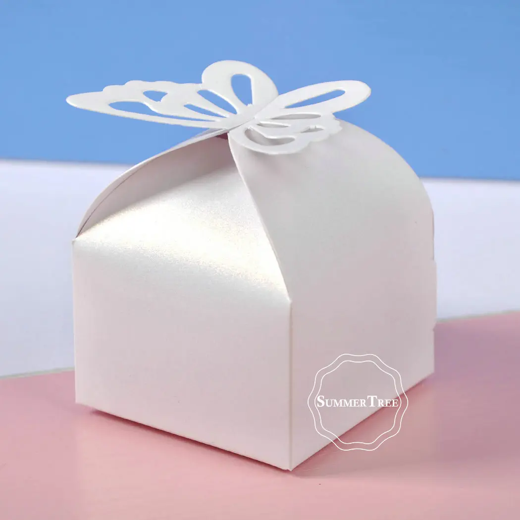 50pcs Butterfly Pattern Candy Paper Gift Box Favor Boxes Wedding Party Bridal Birthday Baby Shower Decoration | Дом и сад