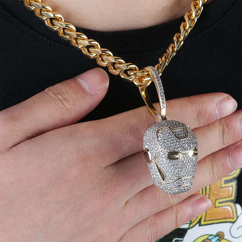 Кулон GUCY в стиле хип-хоп ожерелье с кубинской цепью для тенниса украшение уличной