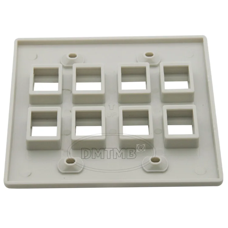 8 портовая настенная плита keystone 120X120 мм серого цвета|wall plate|keystone wall platekeystone |