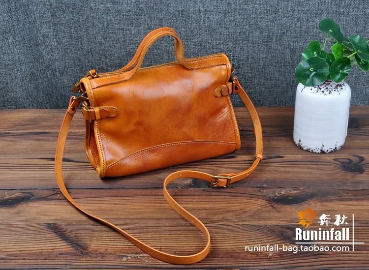 Дамская сумочка на плечо из натуральной воловьей кожи в винтажном стиле|bag