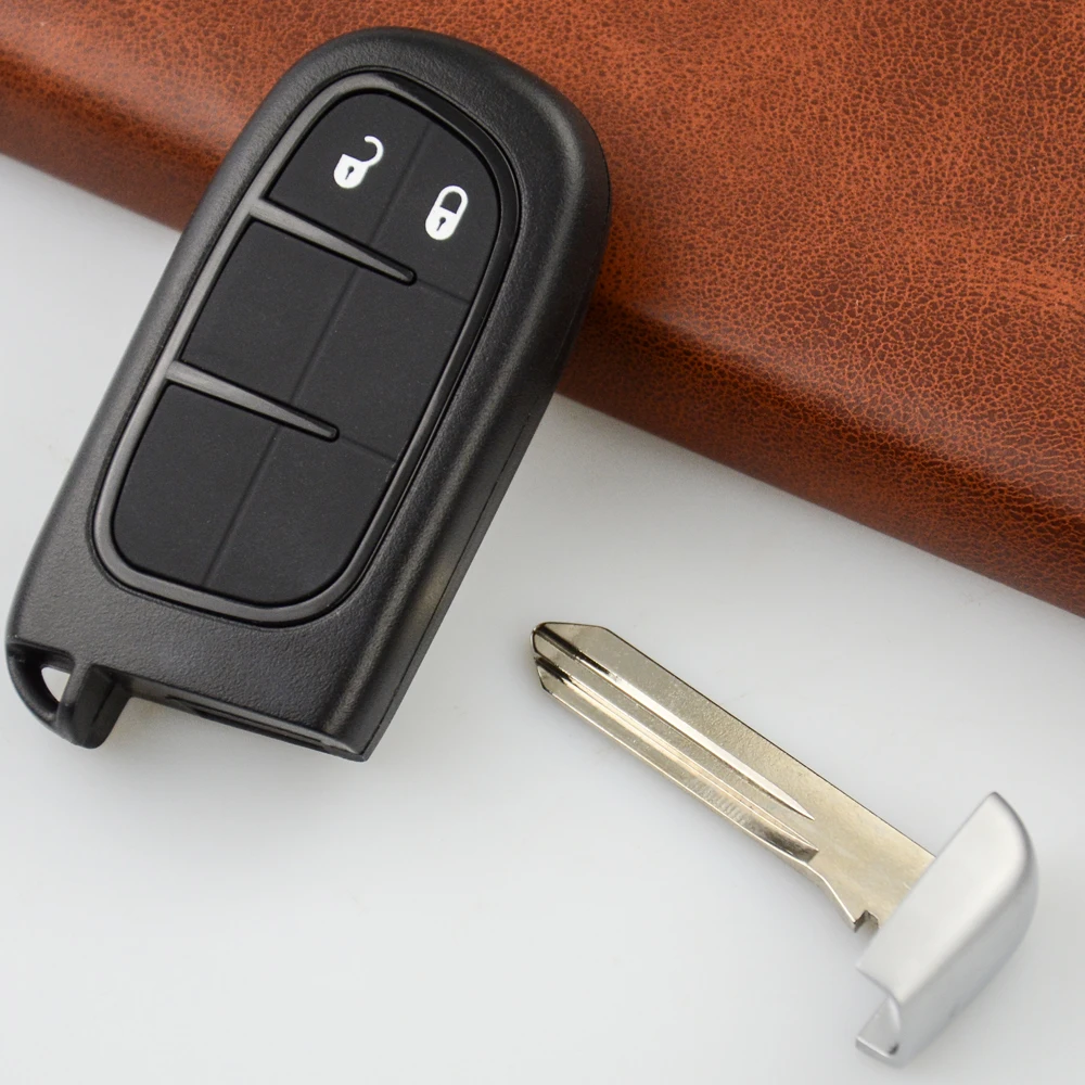 OkeyTech Новые 2 кнопки умный дистанционный ключ брелок от машины для Jeep Dodge Chrysler 500X 4A