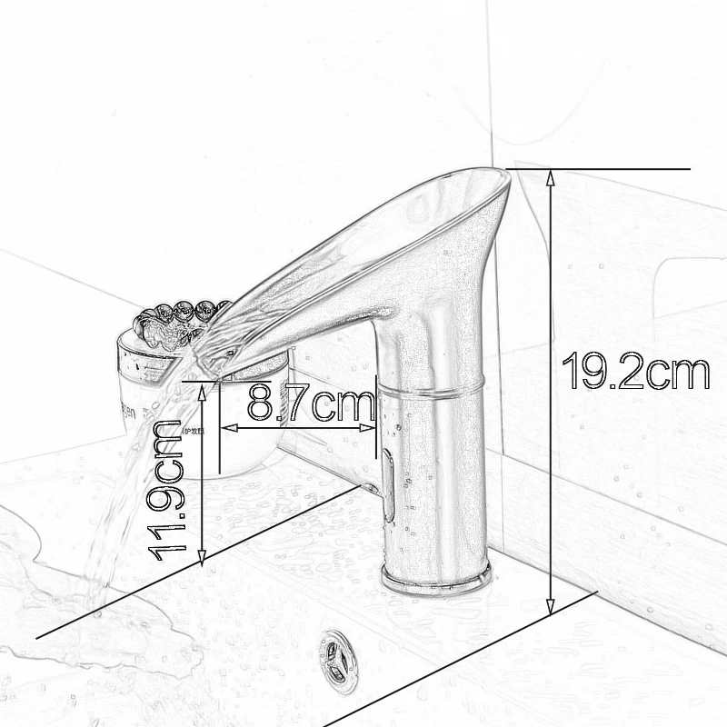 Матовый никелевый сенсорный смеситель автоматический для ванной|bathroom faucet