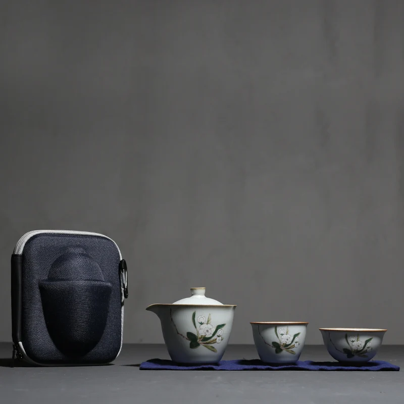 PINNY Your Kiln портативный фарфоровый чайный сервиз керамические чайные наборы кунг-фу 1 горшок 2 чашки ручная роспись цветы Путешествия Чайный сервиз