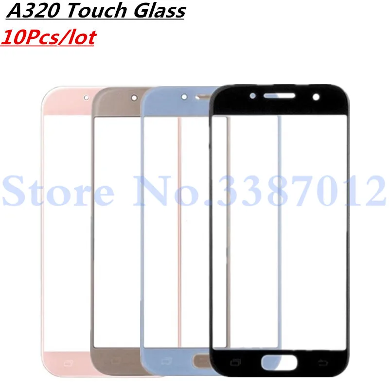 

10Pcs/lot Touch Panel Replacement For Samsung Galaxy A3 2017 A320 A320F Touch Screen Outer Front Glass Lens