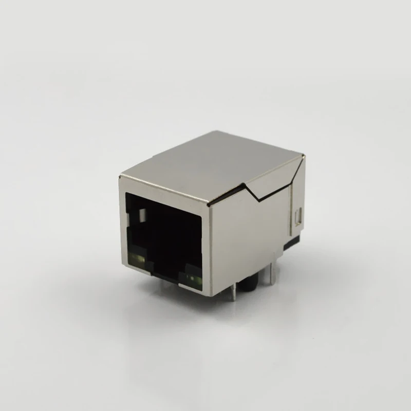 100 шт. RJ45 разъем сетевой со светом PCB длинный корпус интерфейс LED