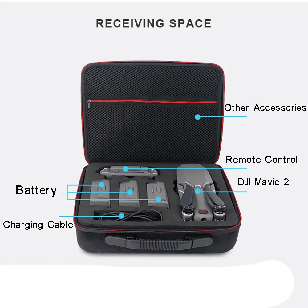 Сумка для DJI MAVIC 2 Pro/Zoom Портативный 1680D нейлоновый чехол EVA жесткая сумка на плечо Ручной Чехол для Переноски Чехол сумки на плечо 604#2