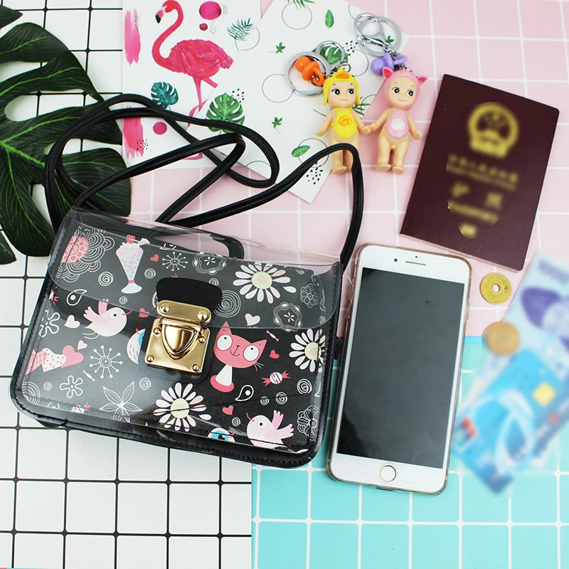 Youda PVC Material Ladies Messenger Bag Korean Version of the Cartoon Cute Coin Purse Mobile Phone Fashion Shoulder Bags | Багаж и сумки