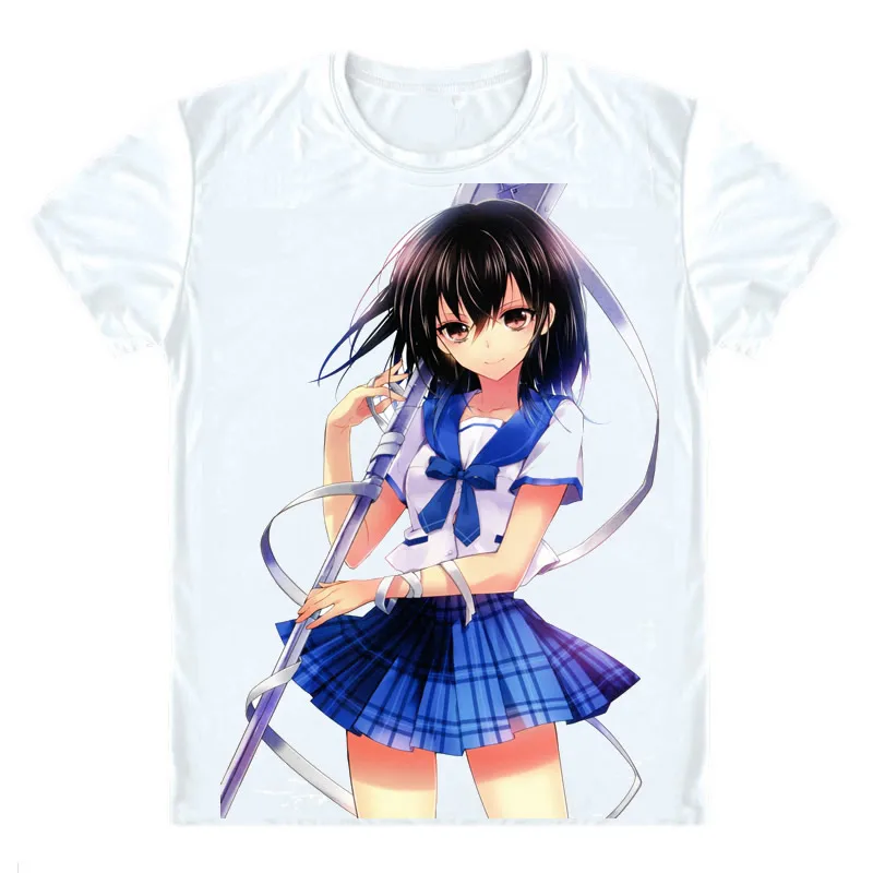 Strike the Blood T-Shirts Multi-style Short Sleeve Shirts Sutoraiku za Buraddo SutoBura Kojou Akatsuki Himeragi Cosplay Shirt | Мужская