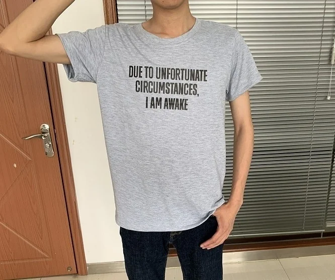 

Queen-XSX I'm Awake Letter Print Tumblr T Shirt Fashion Clothes Summer Style Outfit T-shirt Tees Tshirt
